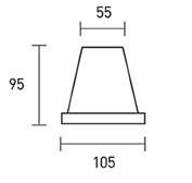 Parvekekoroke 105-55x95mm (4kpl) 0501SC sis. 4kpl koroketta ja säätö- ja vaimenninkumit