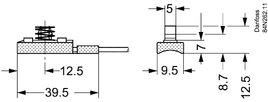 AKS11 PT1000 -50/+100C 084N0029 8,5m anturi