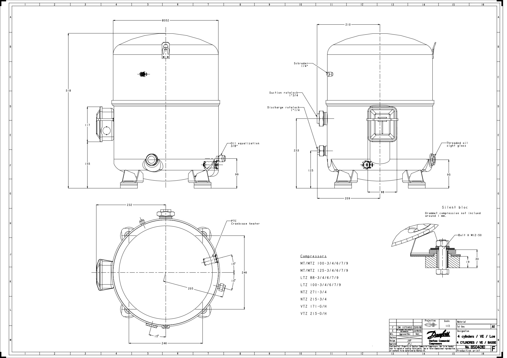 NTZ215-4LR1 120F0240 kompressori