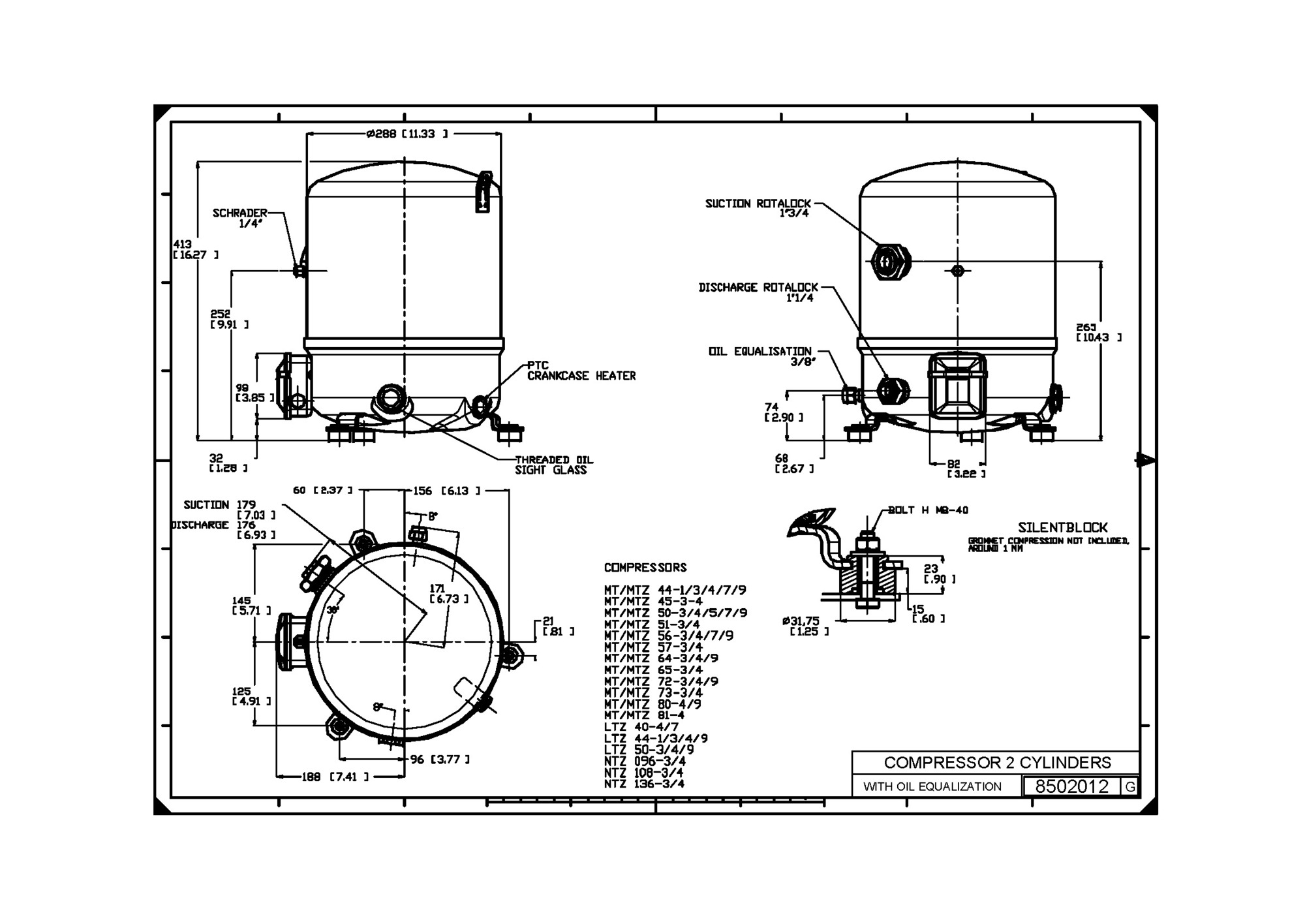 MTZ50-4VI R134a kompressori