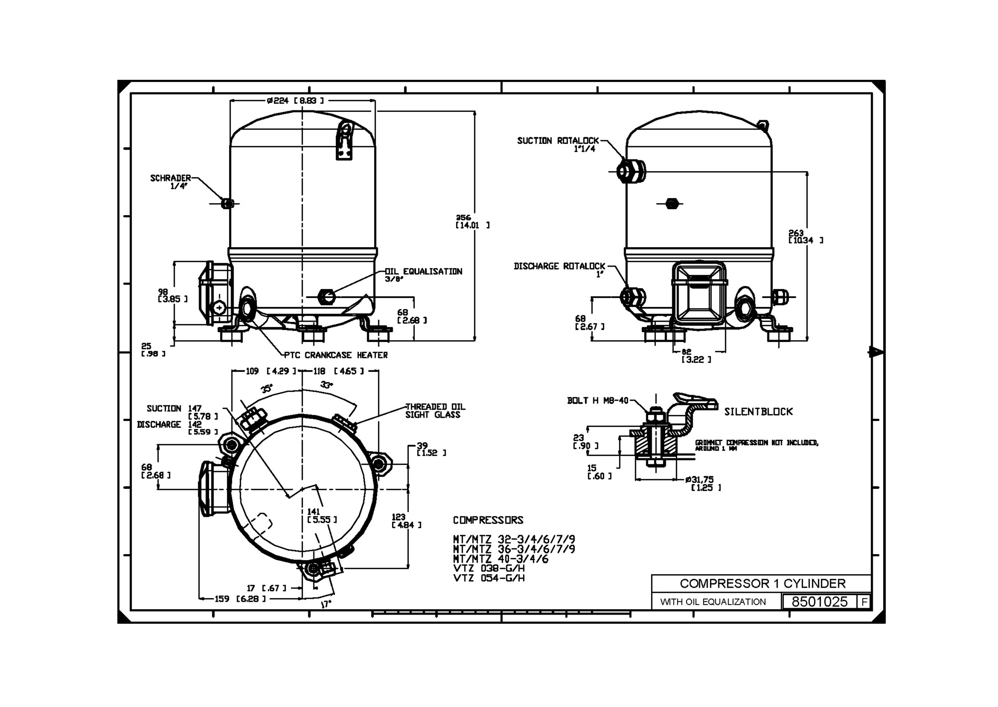 MTZ40-4VI R134a kompressori