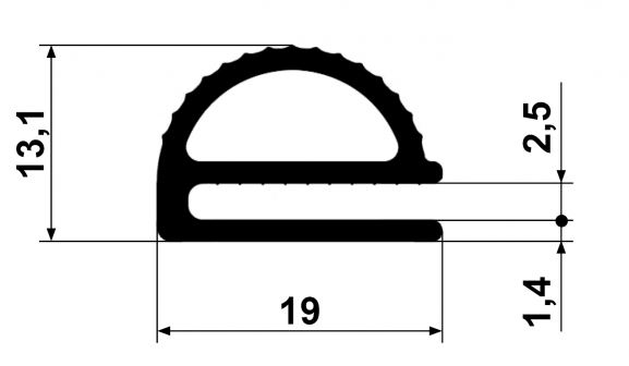 Tiiviste nro. 27 EPDM (1kpl=25m rulla)