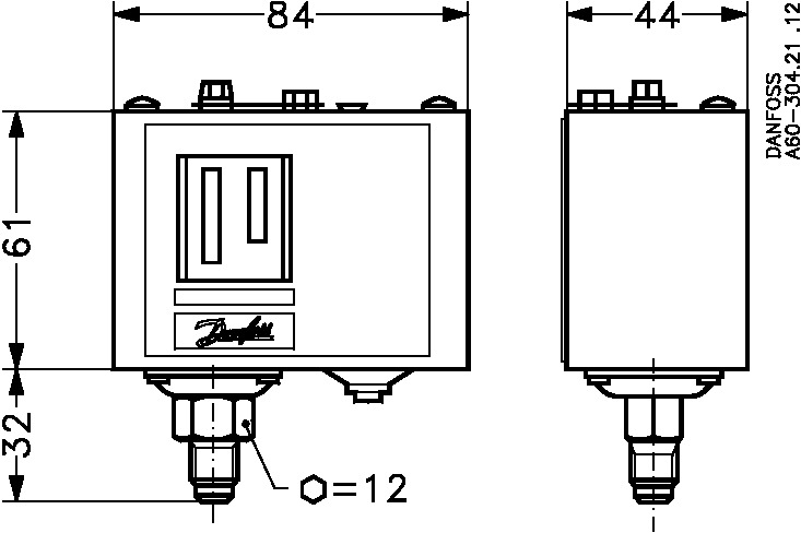 KP5 M. 060-117166 pressostaatti